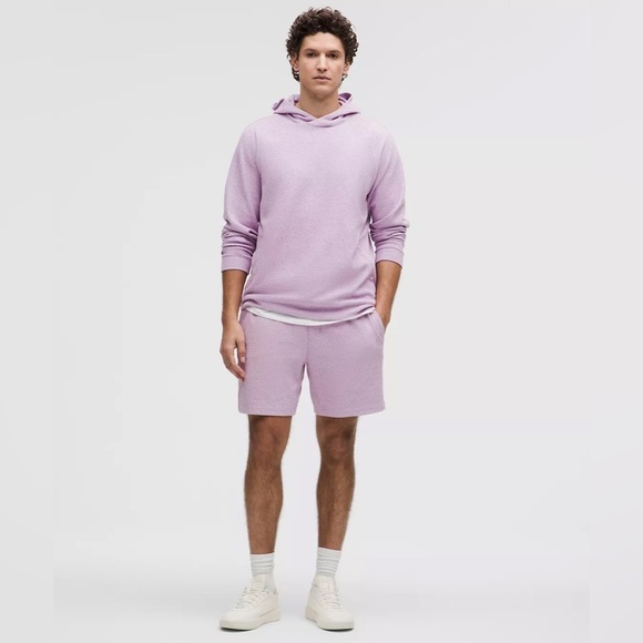 Lululemon Textured Double-Knit Cotton Hoodie color lavender - Picture 2 of 10